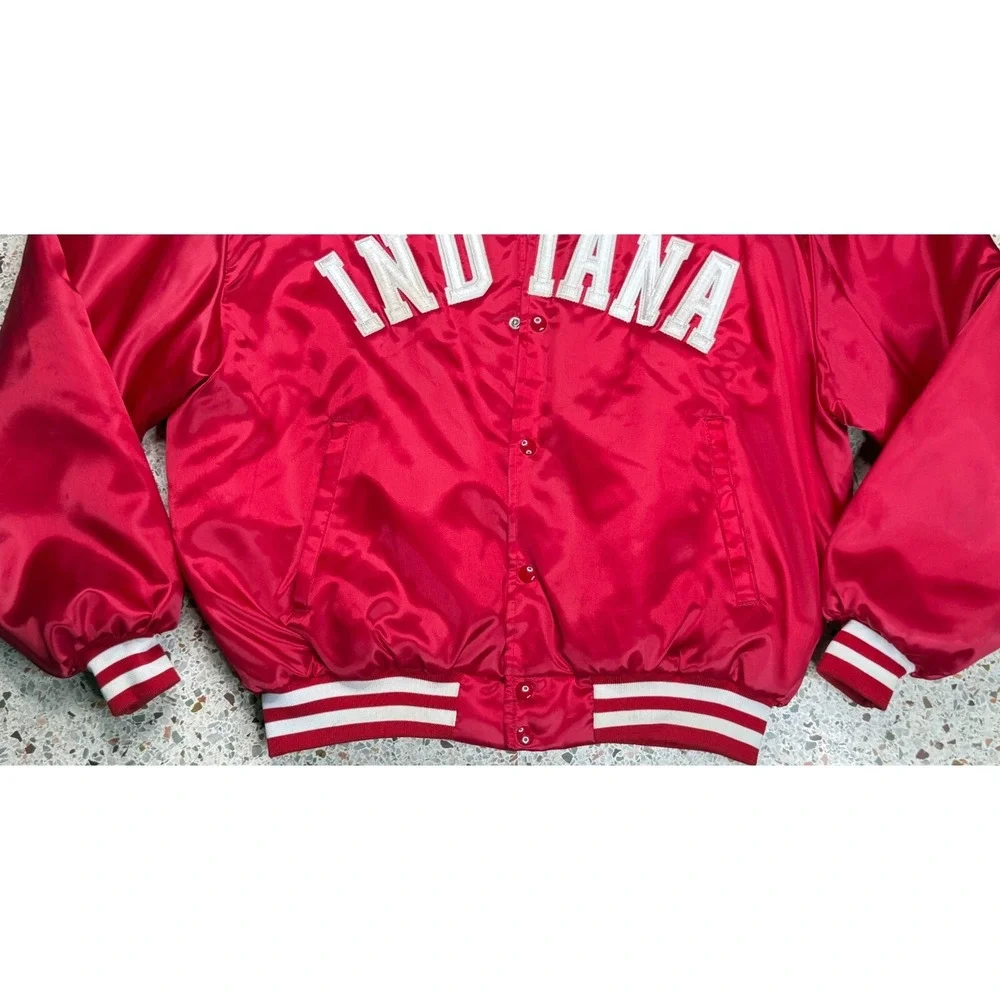 Swingster NCAA Indiana Vtg‎ Men's Embroidered Quilted Bomber Jacket Size XXL